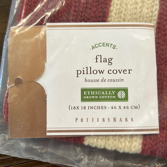 Pottery Barn Americana Red, White, and Blue Stars and Stripes Pillow Cover BN - Picture 7 of 16